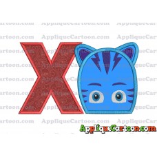 Catboy Pj Masks 02 Applique Embroidery Design With Alphabet X