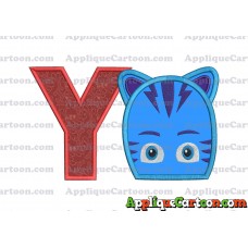 Catboy Pj Masks 02 Applique Embroidery Design With Alphabet Y