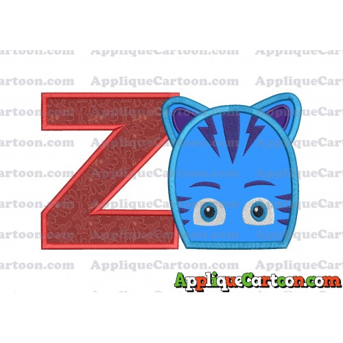 Catboy Pj Masks 02 Applique Embroidery Design With Alphabet Z