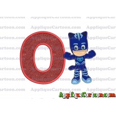 Catboy Pj Masks Applique Embroidery Design With Alphabet O