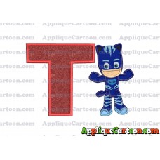 Catboy Pj Masks Applique Embroidery Design With Alphabet T