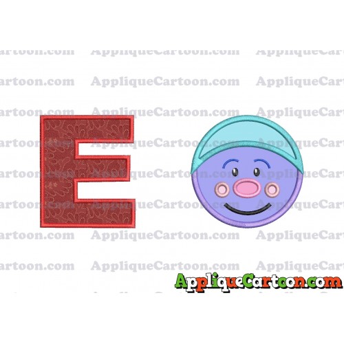 Chenille Trolls Applique Machine Design With Alphabet E