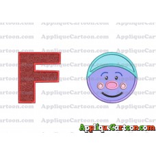 Chenille Trolls Applique Machine Design With Alphabet F