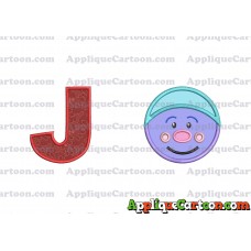 Chenille Trolls Applique Machine Design With Alphabet J