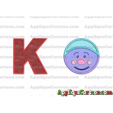 Chenille Trolls Applique Machine Design With Alphabet K