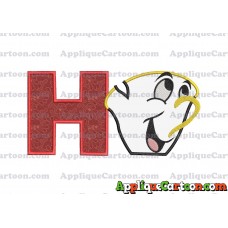 Chip Potts Beauty and the Beast Head Applique Embroidery Design With Alphabet H