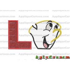 Chip Potts Beauty and the Beast Head Applique Embroidery Design With Alphabet L