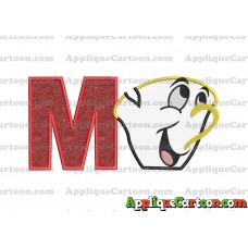 Chip Potts Beauty and the Beast Head Applique Embroidery Design With Alphabet M