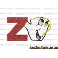 Chip Potts Beauty and the Beast Head Applique Embroidery Design With Alphabet Z
