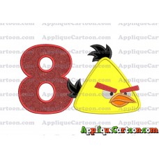 Chuck Angry Birds Applique Embroidery Design Birthday Number 8