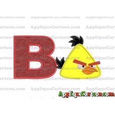 Chuck Angry Birds Applique Embroidery Design With Alphabet B