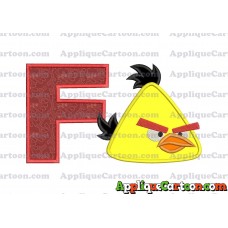 Chuck Angry Birds Applique Embroidery Design With Alphabet F