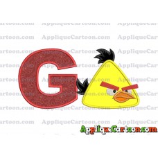 Chuck Angry Birds Applique Embroidery Design With Alphabet G
