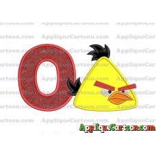 Chuck Angry Birds Applique Embroidery Design With Alphabet O