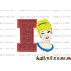 Cinderella Princess Applique Embroidery Design With Alphabet I