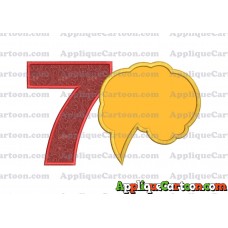 Comic Speech Bubble Applique 01 Embroidery Design Birthday Number 7