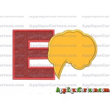 Comic Speech Bubble Applique 01 Embroidery Design With Alphabet E