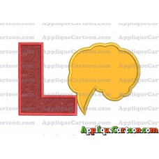 Comic Speech Bubble Applique 01 Embroidery Design With Alphabet L