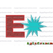 Comic Speech Bubble Applique 02 Embroidery Design With Alphabet E