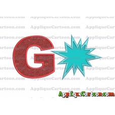 Comic Speech Bubble Applique 02 Embroidery Design With Alphabet G