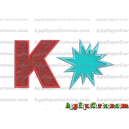 Comic Speech Bubble Applique 02 Embroidery Design With Alphabet K