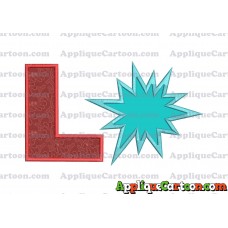 Comic Speech Bubble Applique 02 Embroidery Design With Alphabet L
