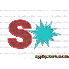 Comic Speech Bubble Applique 02 Embroidery Design With Alphabet S