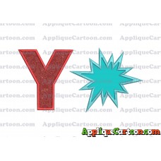 Comic Speech Bubble Applique 02 Embroidery Design With Alphabet Y