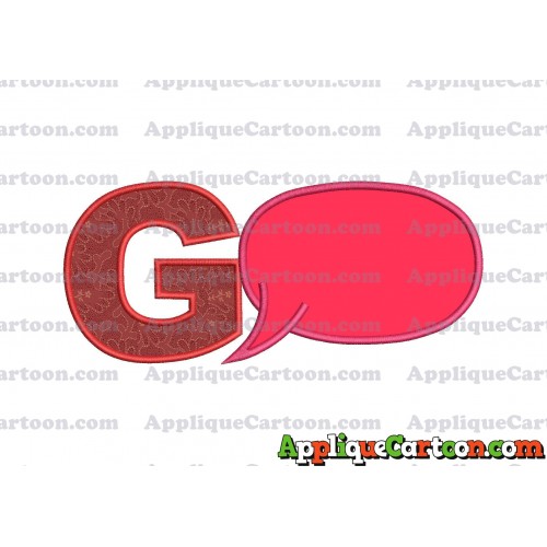 Comic Speech Bubble Applique 04 Embroidery Design With Alphabet G