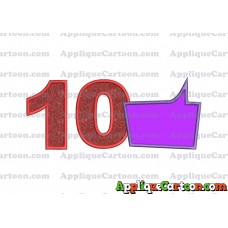 Comic Speech Bubble Applique 06 Embroidery Design Birthday Number 10