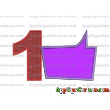 Comic Speech Bubble Applique 06 Embroidery Design Birthday Number 1