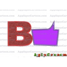 Comic Speech Bubble Applique 06 Embroidery Design With Alphabet B