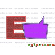Comic Speech Bubble Applique 06 Embroidery Design With Alphabet E