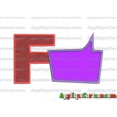 Comic Speech Bubble Applique 06 Embroidery Design With Alphabet F