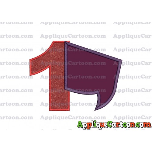 Comic Speech Bubble Applique 07 Embroidery Design Birthday Number 1