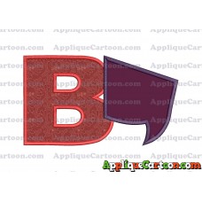 Comic Speech Bubble Applique 07 Embroidery Design With Alphabet B