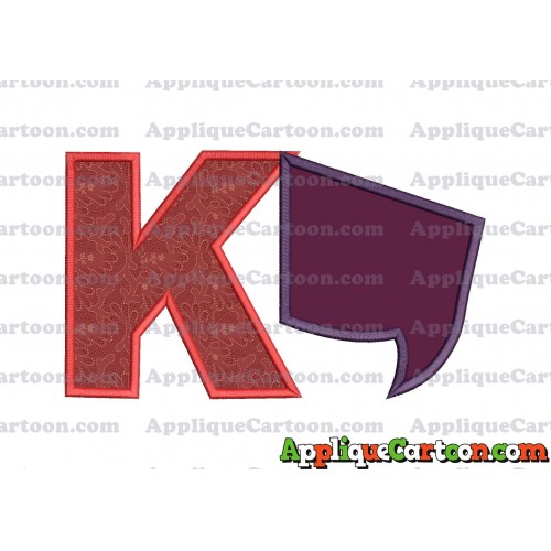 Comic Speech Bubble Applique 07 Embroidery Design With Alphabet K