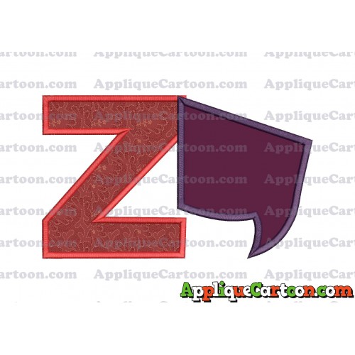 Comic Speech Bubble Applique 07 Embroidery Design With Alphabet Z