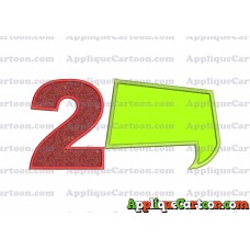 Comic Speech Bubble Applique 08 Embroidery Design Birthday Number 2