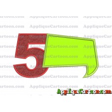 Comic Speech Bubble Applique 08 Embroidery Design Birthday Number 5