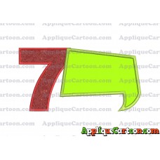 Comic Speech Bubble Applique 08 Embroidery Design Birthday Number 7