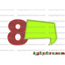 Comic Speech Bubble Applique 08 Embroidery Design Birthday Number 8