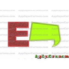Comic Speech Bubble Applique 08 Embroidery Design With Alphabet E
