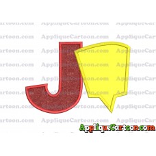 Comic Speech Bubble Applique 09 Embroidery Design With Alphabet J