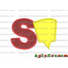 Comic Speech Bubble Applique 09 Embroidery Design With Alphabet S