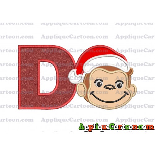 Curious George Applique 03 Embroidery Design With Alphabet D