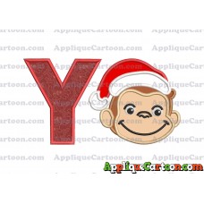 Curious George Applique 03 Embroidery Design With Alphabet Y