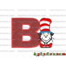 Dr Seuss Cat in The Hat 02 Applique Embroidery Design With Alphabet B