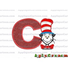 Dr Seuss Cat in The Hat 02 Applique Embroidery Design With Alphabet C