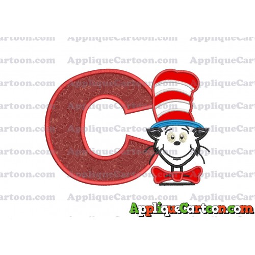 Dr Seuss Cat in The Hat 02 Applique Embroidery Design With Alphabet C
